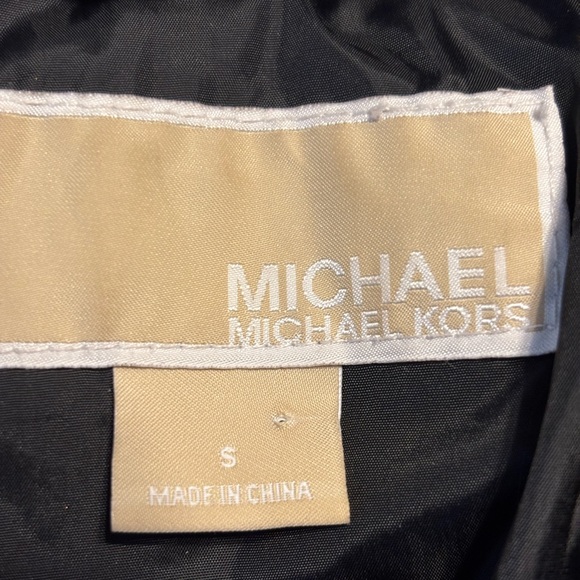 Michael Kors Women's Long‎ Puffer Coat Size small black with gold see pics* - Picture 12 of 16